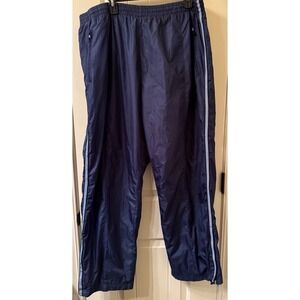 Vintage Starter Track Pants Mens XL Midnight Navy Blue Y2K Windbreaker Baggy